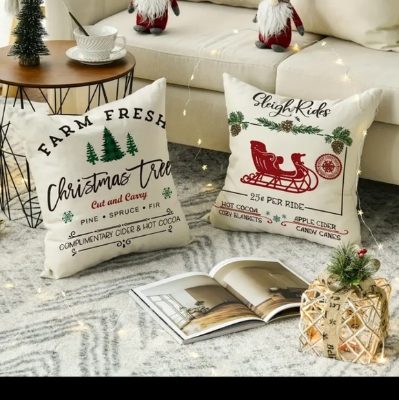 Set of 4 Christmas 18x18 Pillow covers - Picture 2 of 4